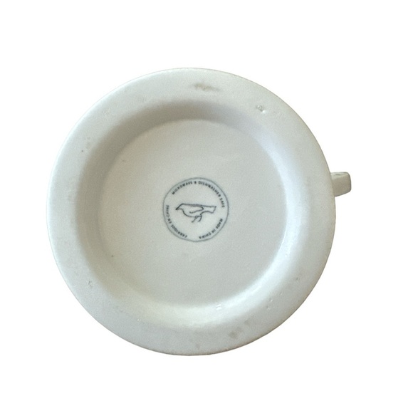 Anthropologie Monogram Letter K Barber Shop White Black Coffee Tea Mug Cup - Picture 6 of 7